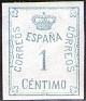 Spain - 1920 - Corona - 1 C - Verde - España, Corona, cifras - Edifil 291 - 0